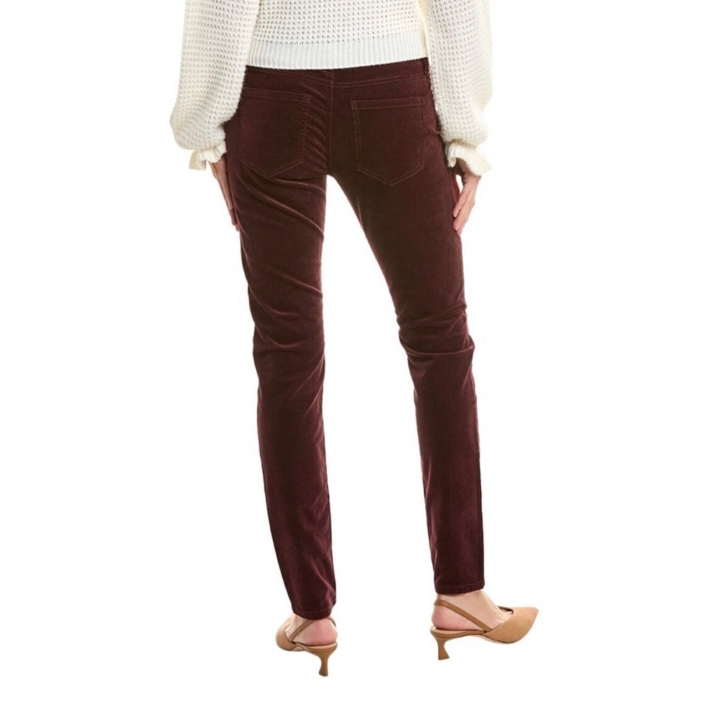 NWOT CABI Burgundy Maroon Wine Vineyard Corduroy Size 4 Skinny Pants Fall Winter - Picture 2 of 10
